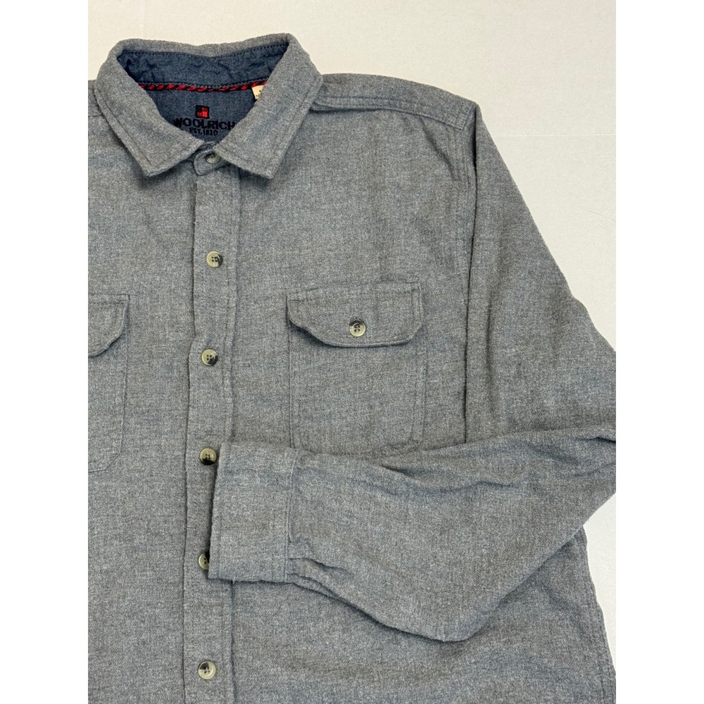 Marc Anthony Flannel Shirt Gray Button‎ Up Long Sleeve Cotton Blend Mens Medium - Picture 5 of 14